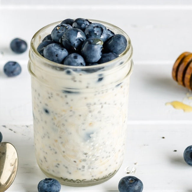 Easy Blueberry Overnight Noatmeals